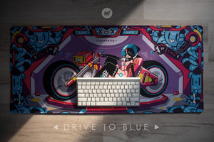 DRIVE TO BLUE DESKMAT